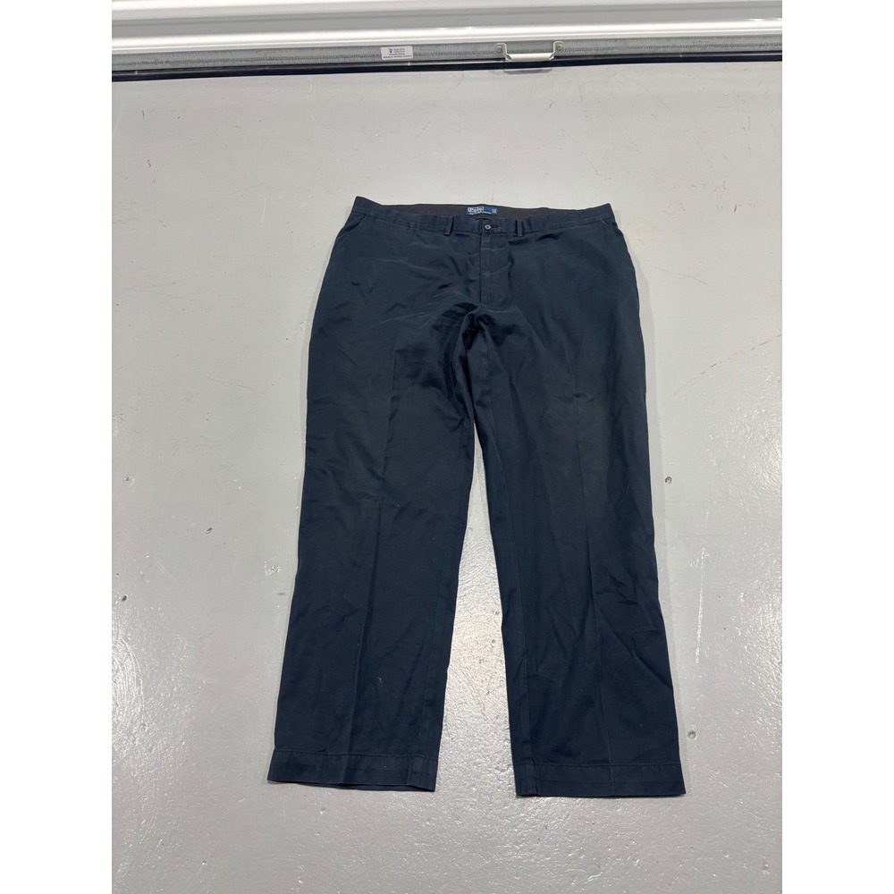 Polo Ralph Lauren Mens Navy Blue Chino Pants Straight Leg Twill Trousers 42x32